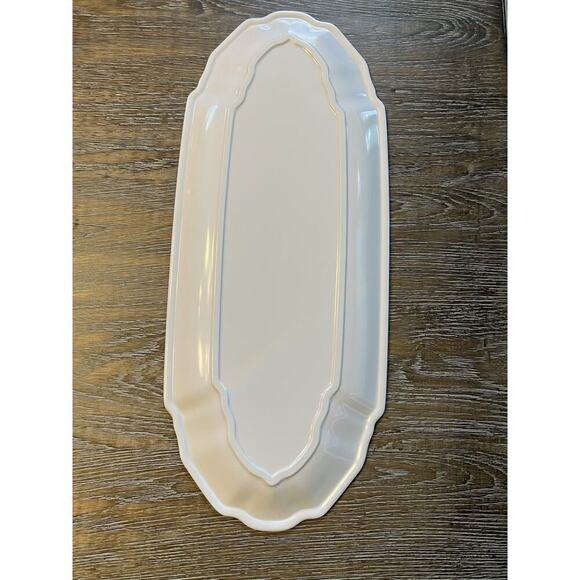 Shabby Chic Floral Blue White Melamine 18” Serving Tray Spring Summer - Picture 4 of 4